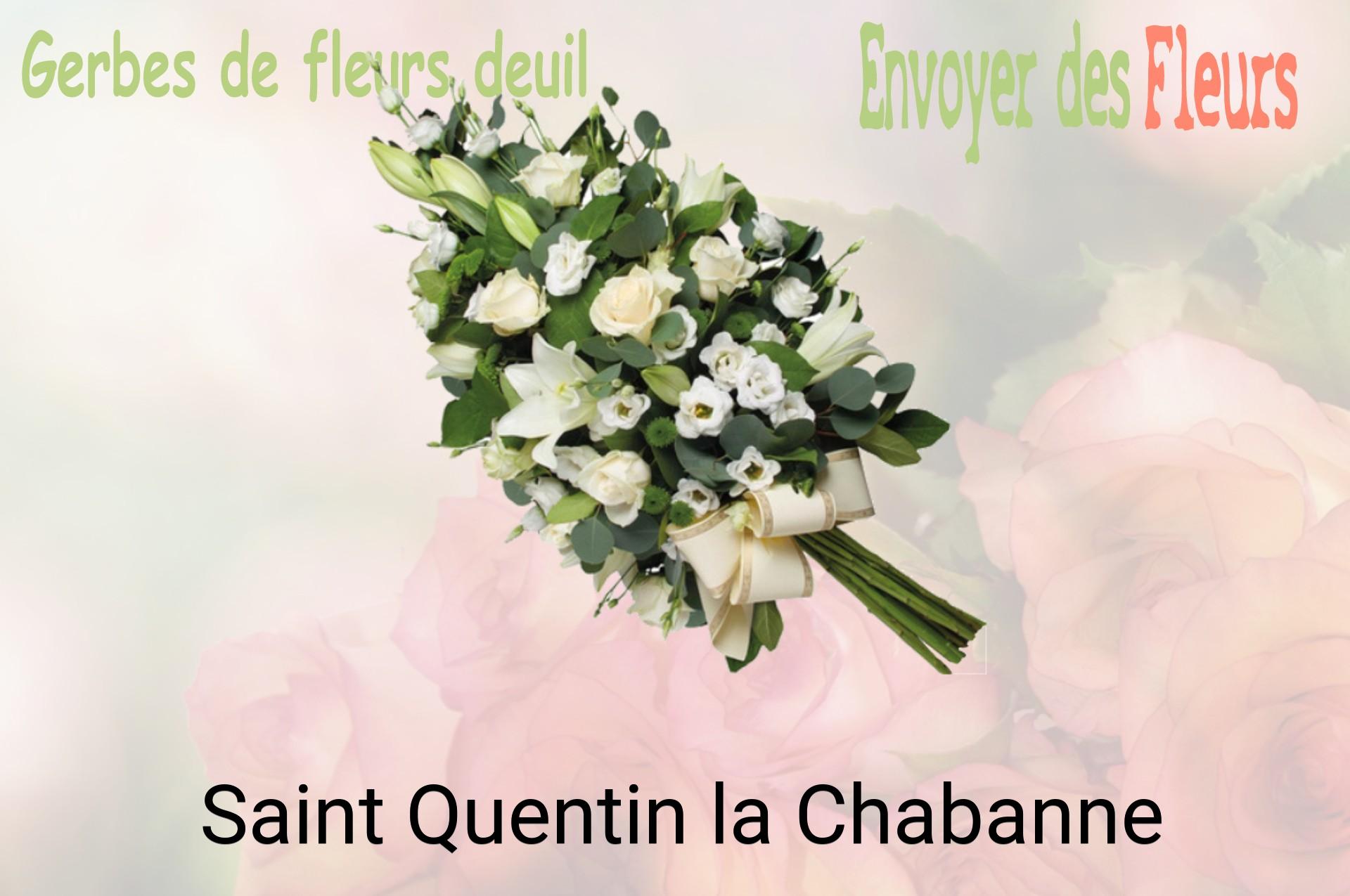 Gerbe de fleurs de deuil livrée à Saint-Quentin-la-Chabanne